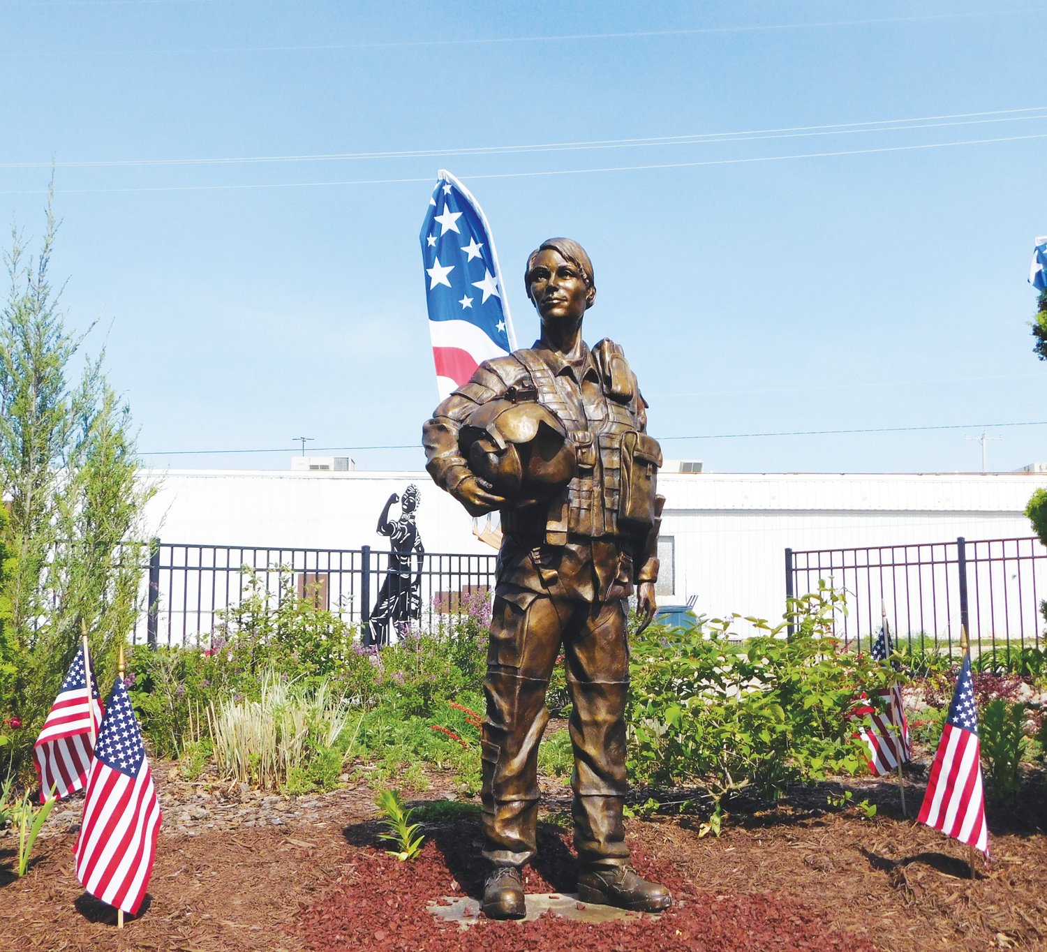 Unveiling of the park’s final bronze statue, which honors all those who have served in Iraq and Afghanistan.